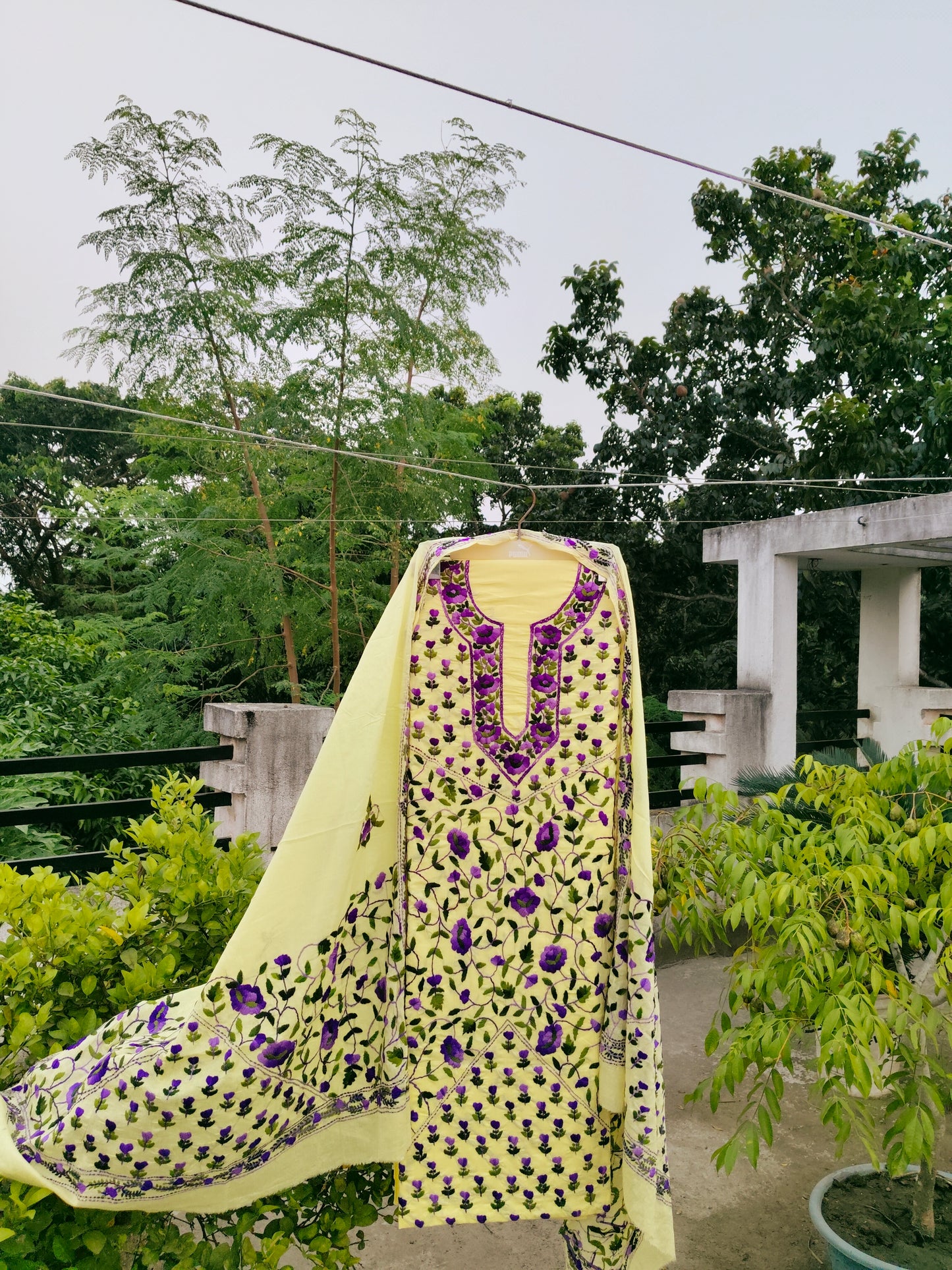 Chikonwala's Exclusive Hand Embroidered Fulkari Dress