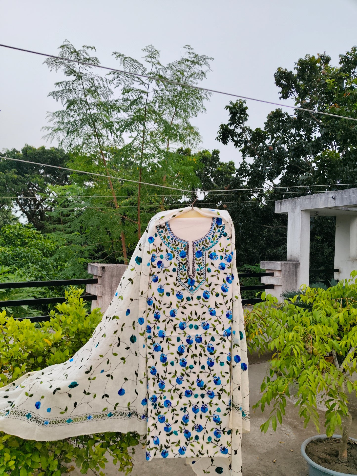 Chikonwala's Exclusive Hand Embroidered Fulkari Dress