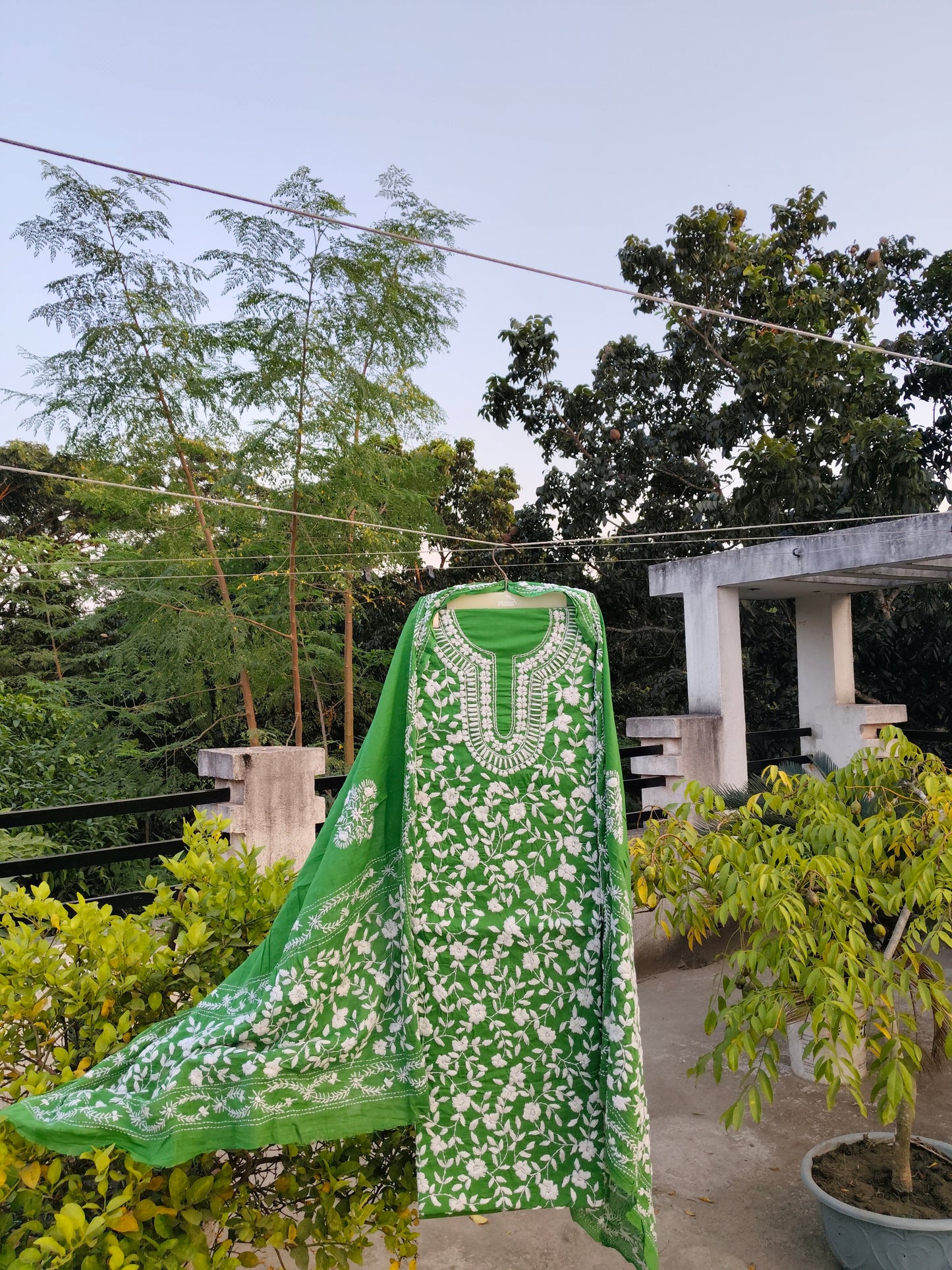 Chikonwala's Exclusive Hand Embroidered Fulkari Dress