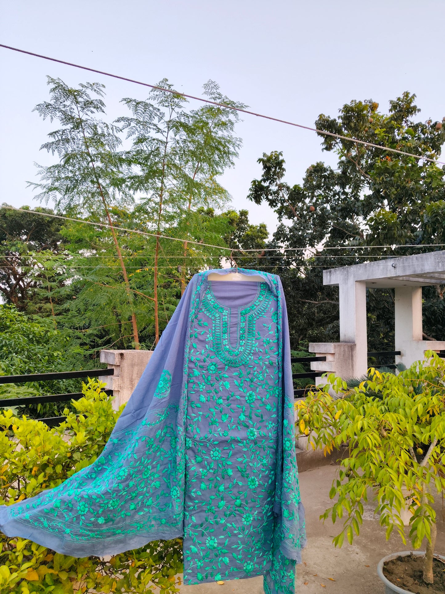 Chikonwala's Exclusive Hand Embroidered Fulkari Dress