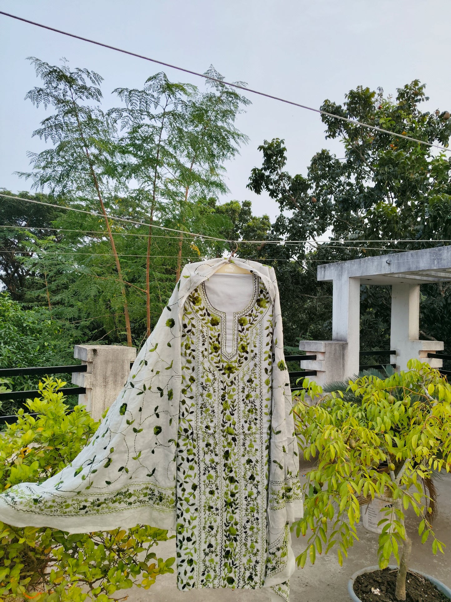 Chikonwala's Exclusive Hand Embroidered Fulkari Dress