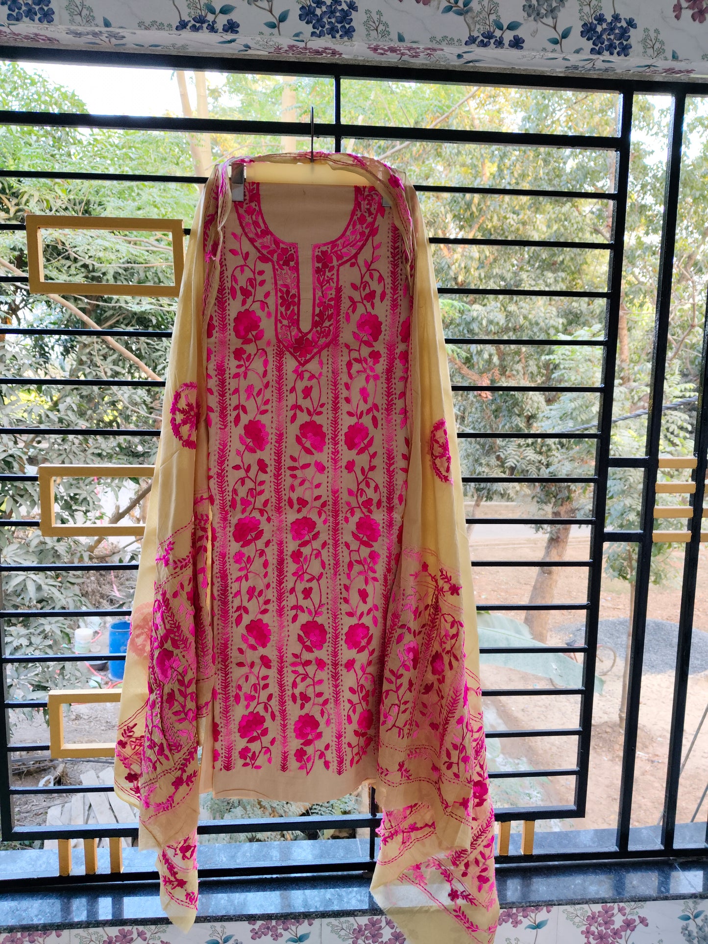 Chikonwala's Exclusive Hand Embroidered Fulkari Dress