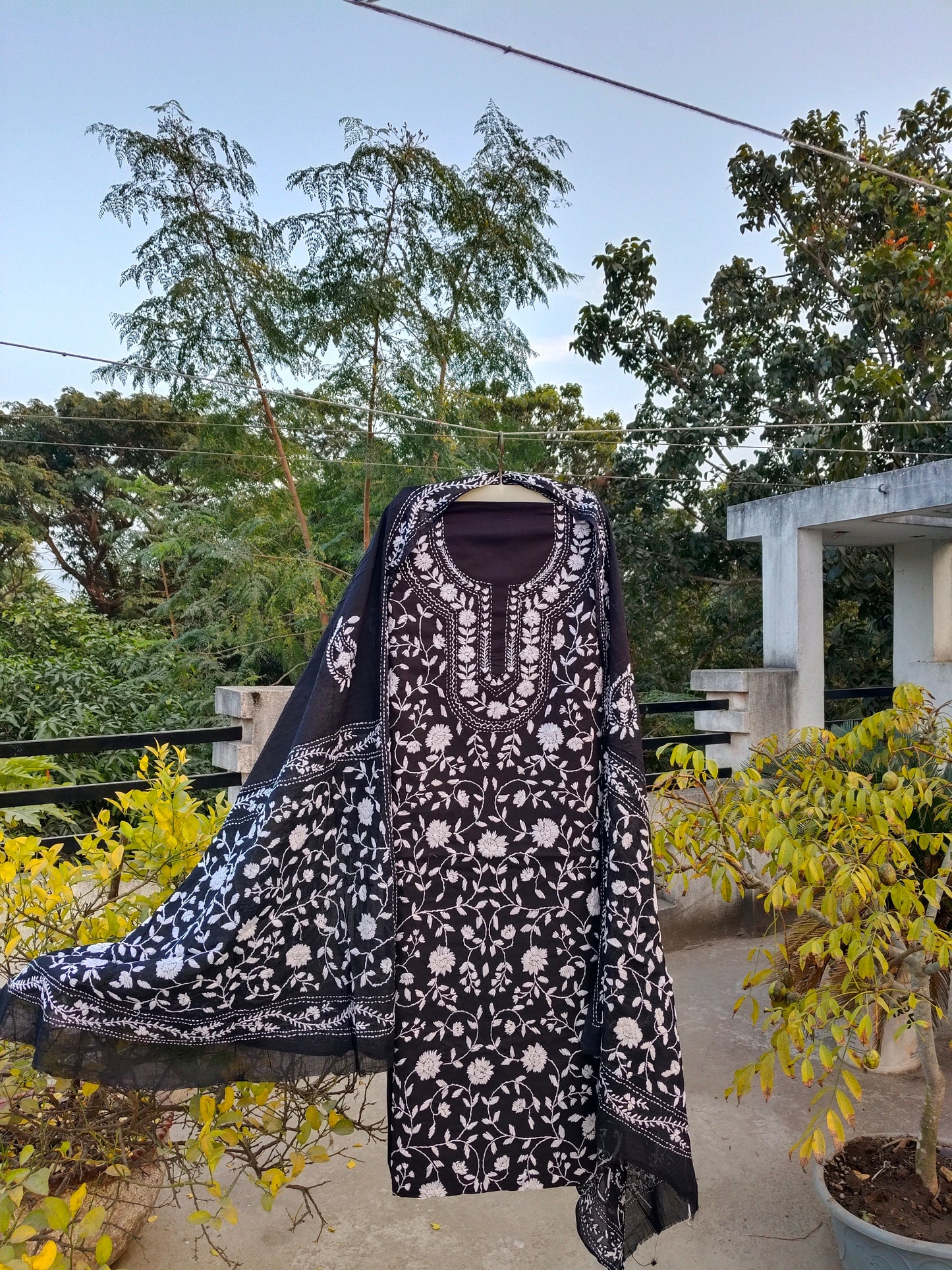 Chikonwala's Exclusive Hand Embroidered Fulkari Dress