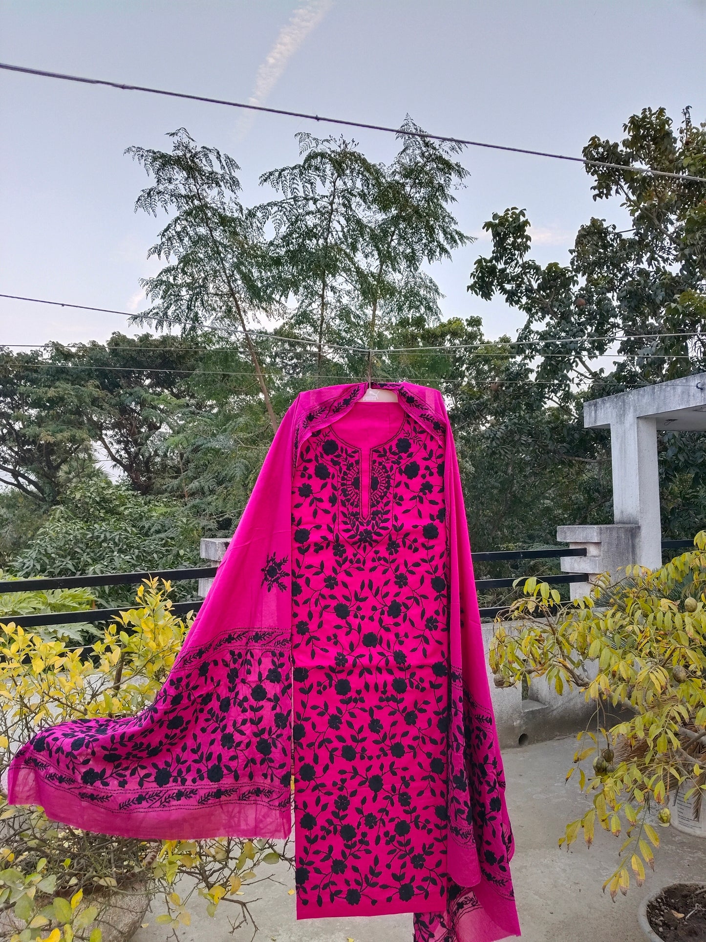 Chikonwala's Exclusive Hand Embroidered Fulkari Dress