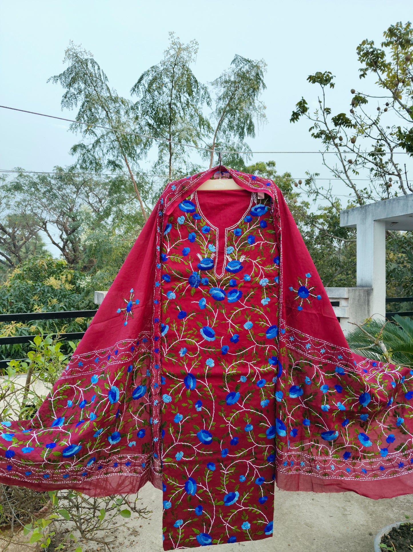 Chikonwala's Exclusive Hand Embroidered Fulkari Dress