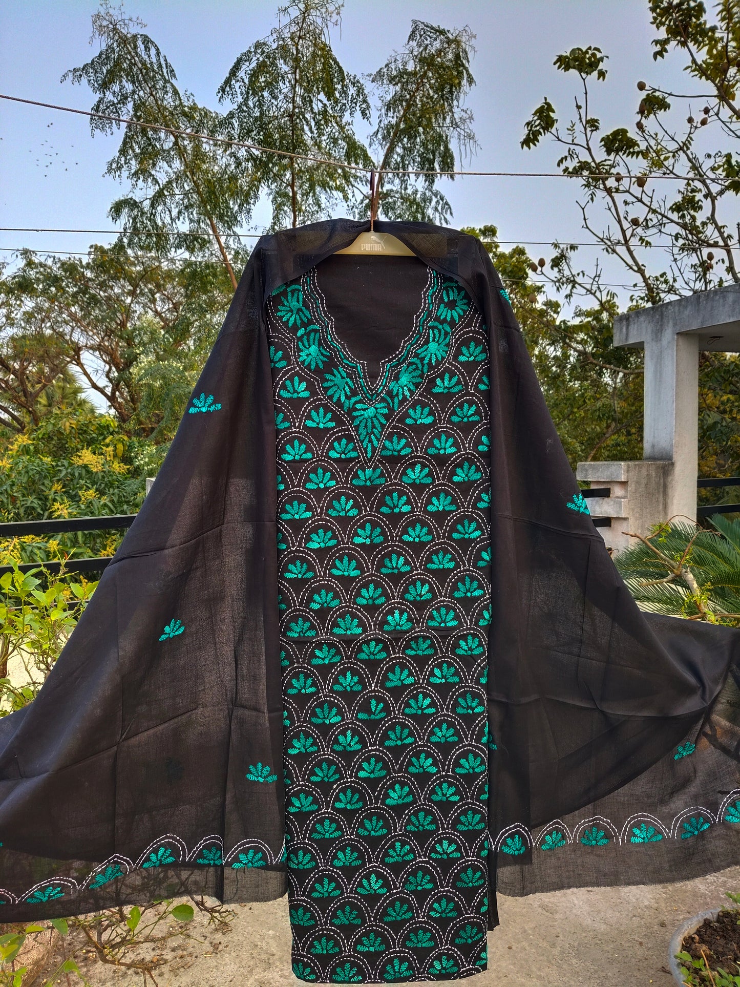Chikonwala's Exclusive Hand Embroidered Mouchak Dress Material