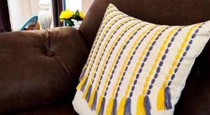 Chikonwala's Kantha work Cushion Covers(Set of 2 || 40x40 cm)