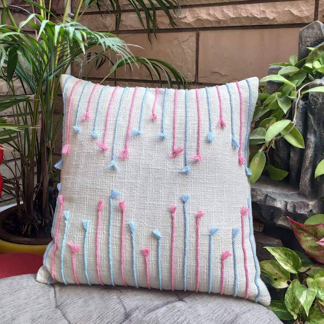 Chikonwala's Doriwork Cushion Covers(Set of 2 || 40x40 cm)