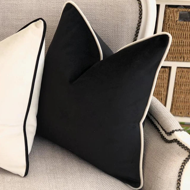 Chikonwala's Premium Velvet Plain Black Cushion Covers