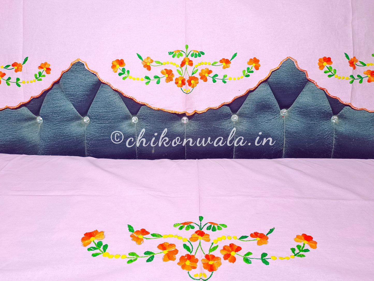 Hand Embroidered Sofa Cover (3+1+1 Seater)