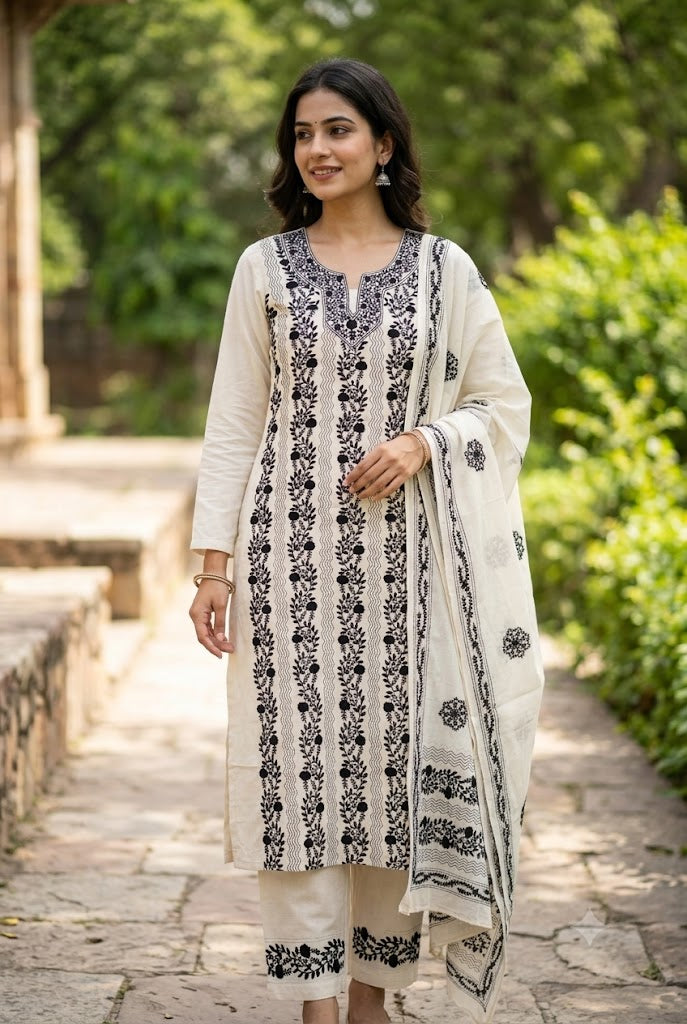 Chikonwala's Exclusive Hand Embroidered Fulkari Dress