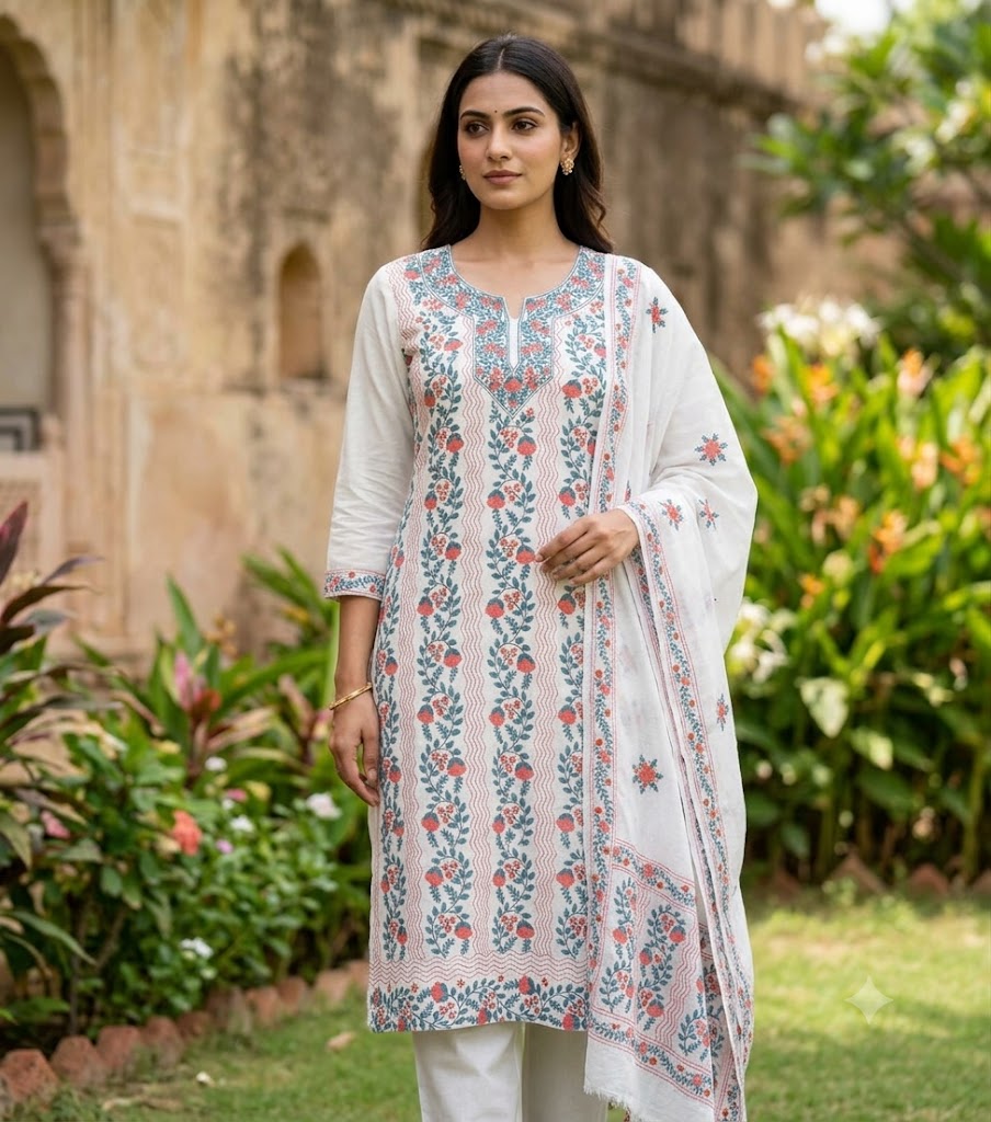 Chikonwala's Exclusive Hand Embroidered Fulkari Dress