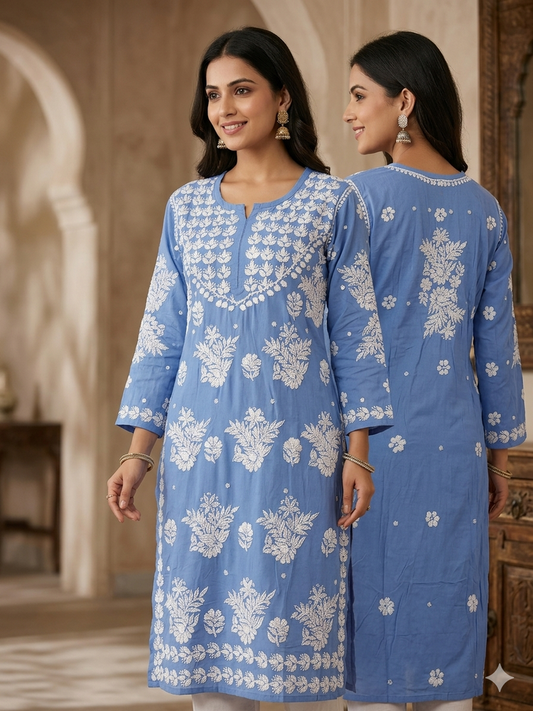 Premium Modal Chikankari Hand Embroidered Kurti Collection