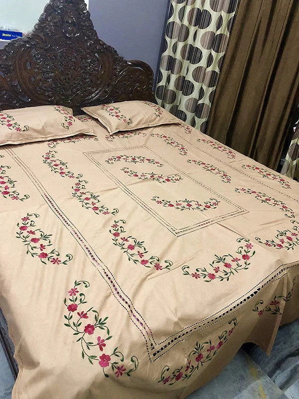Hand Embroidered Beading Bedsheets