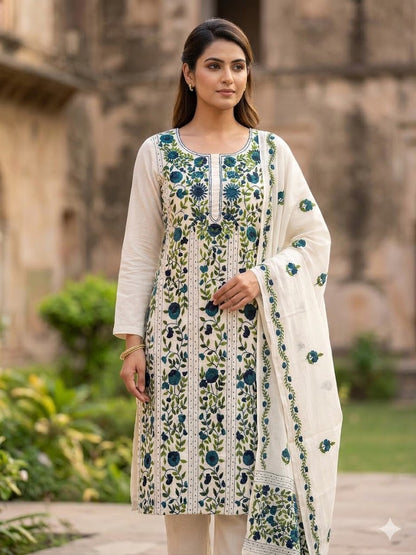 Chikonwala's Exclusive Hand Embroidered Fulkari Dress