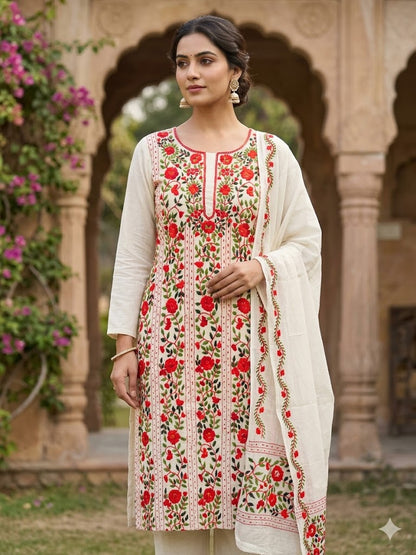 Chikonwala's Exclusive Hand Embroidered Fulkari Dress