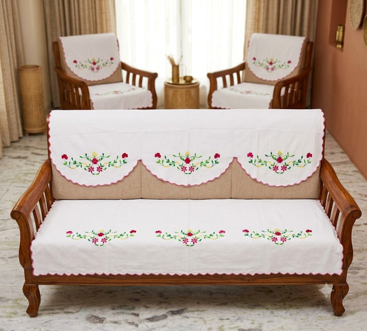 Hand Embroidered Sofa Cover (3+1+1 Seater)