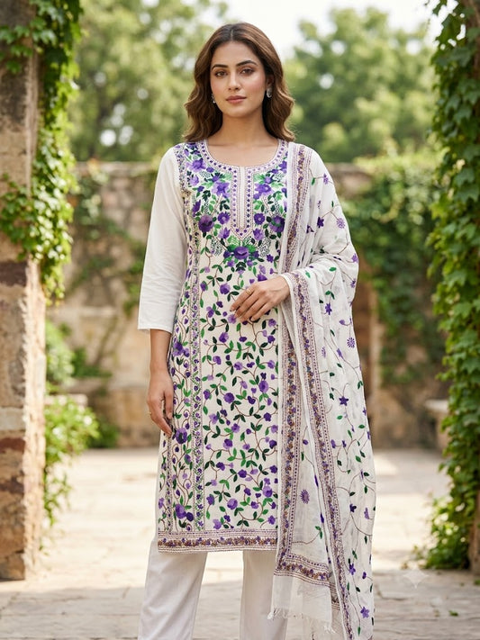 Chikonwala's Exclusive Hand Embroidered Fulkari Dress