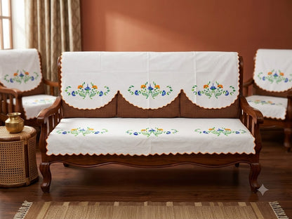 Hand Embroidered Sofa Cover (3+1+1 Seater)