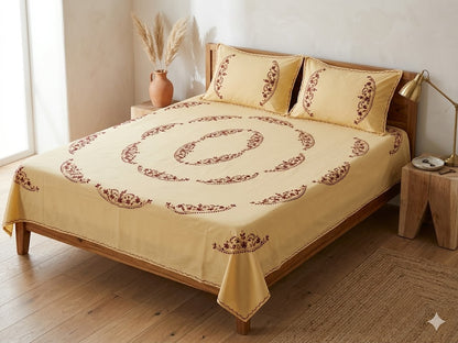 Chikonwala's Hand Embroidered Pure Cotton Bedsheet