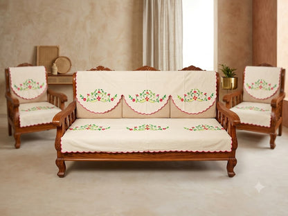 Hand Embroidered Sofa Cover (3+1+1 Seater)