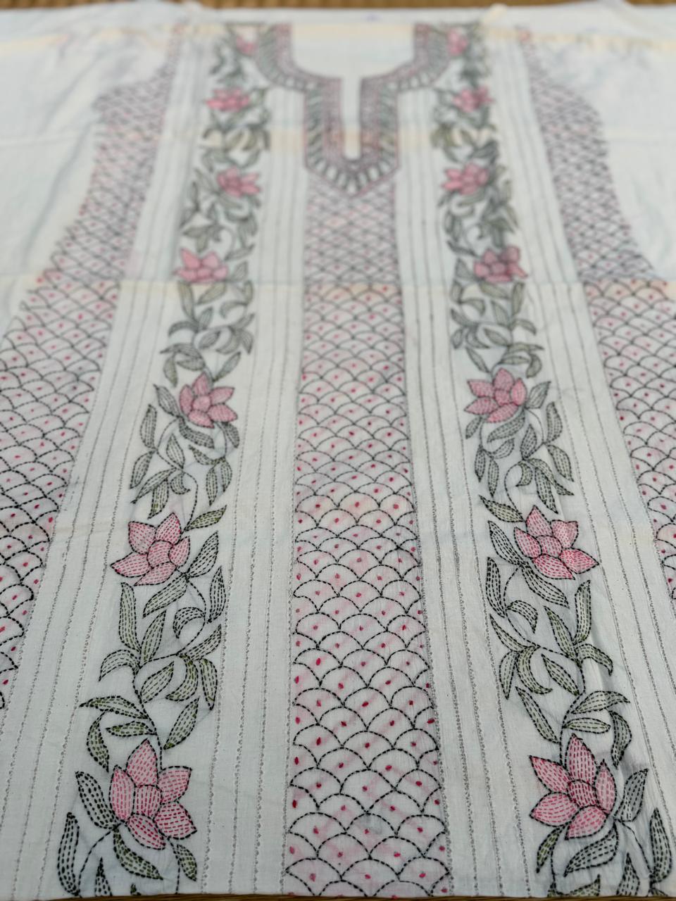 Chikonwala's Exclusive Hand Embroidered Bedding Kantha Dress
