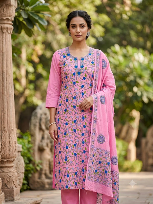 Chikonwala's Exclusive Hand Embroidered Fulkari Dress
