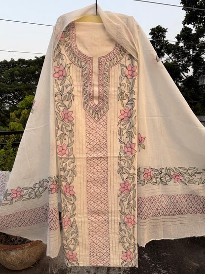 Chikonwala's Exclusive Hand Embroidered Bedding Kantha Dress