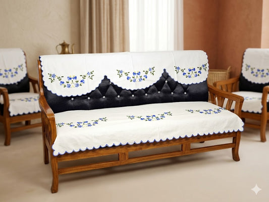 Hand Embroidered Sofa Cover (3+1+1 Seater)