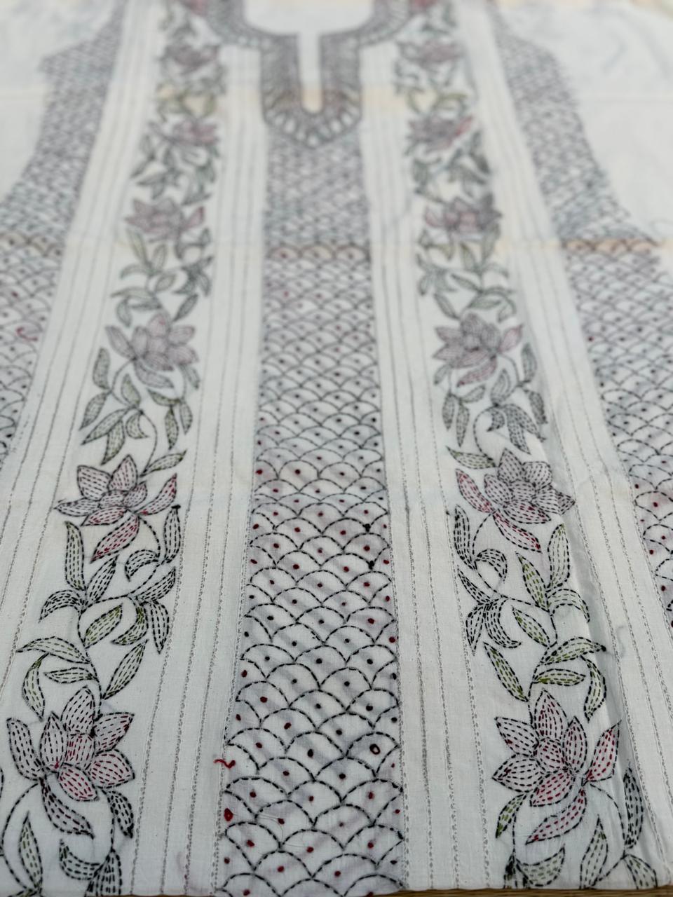 Chikonwala's Exclusive Hand Embroidered Bedding Kantha Dress