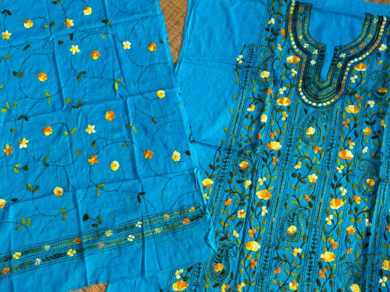 Chikonwala's Exclusive Hand Embroidered Fulkari Dress