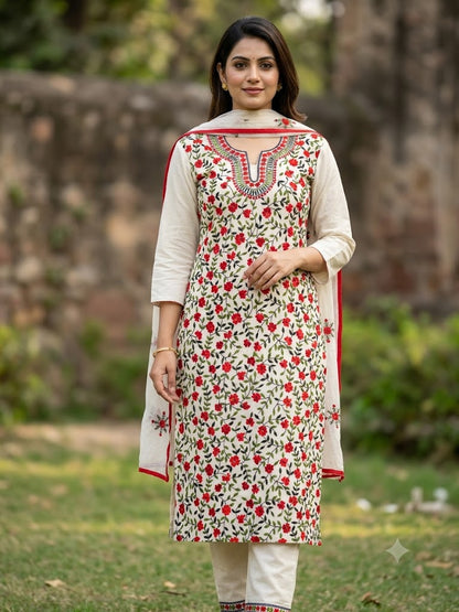 Chikonwala's Exclusive Hand Embroidered Fulkari Dress