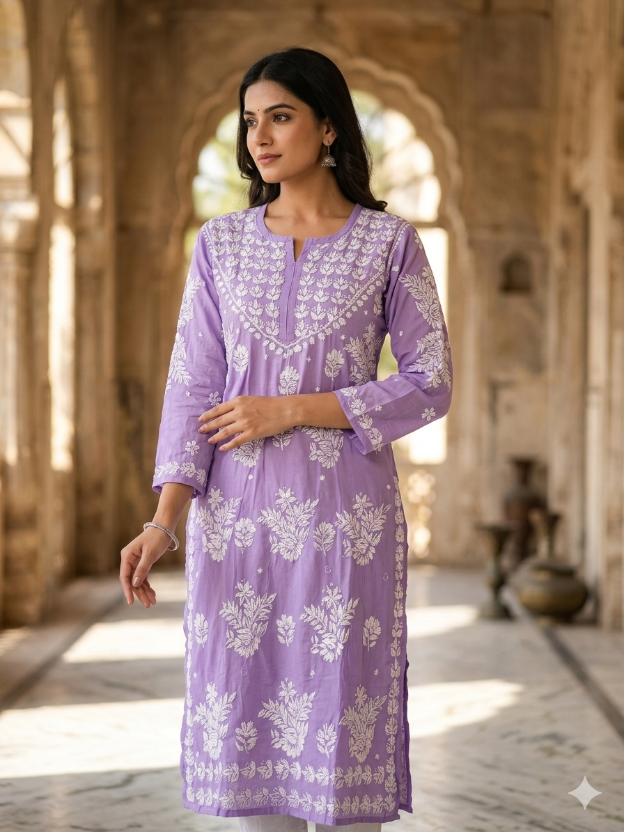 Premium Modal Chikankari Kurti