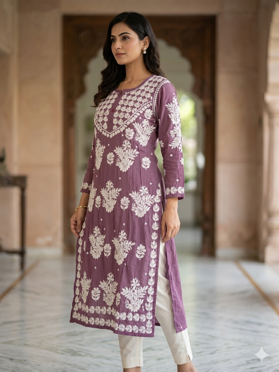 Premium Modal Chikankari Kurti
