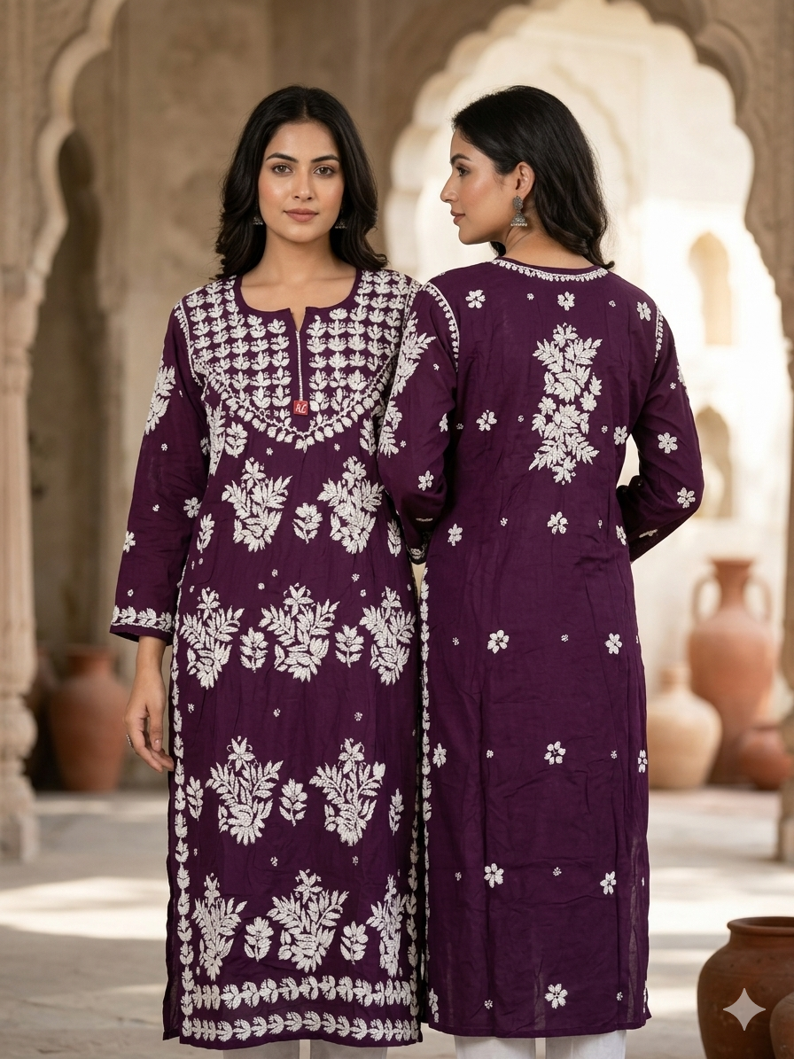 Premium Modal Chikankari Kurti