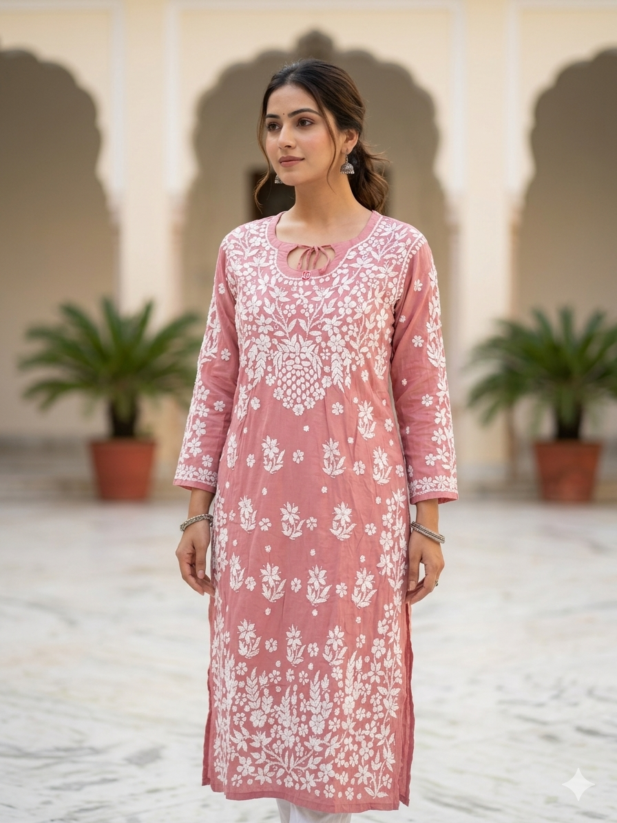 Premium Modal Chikankari Kurti