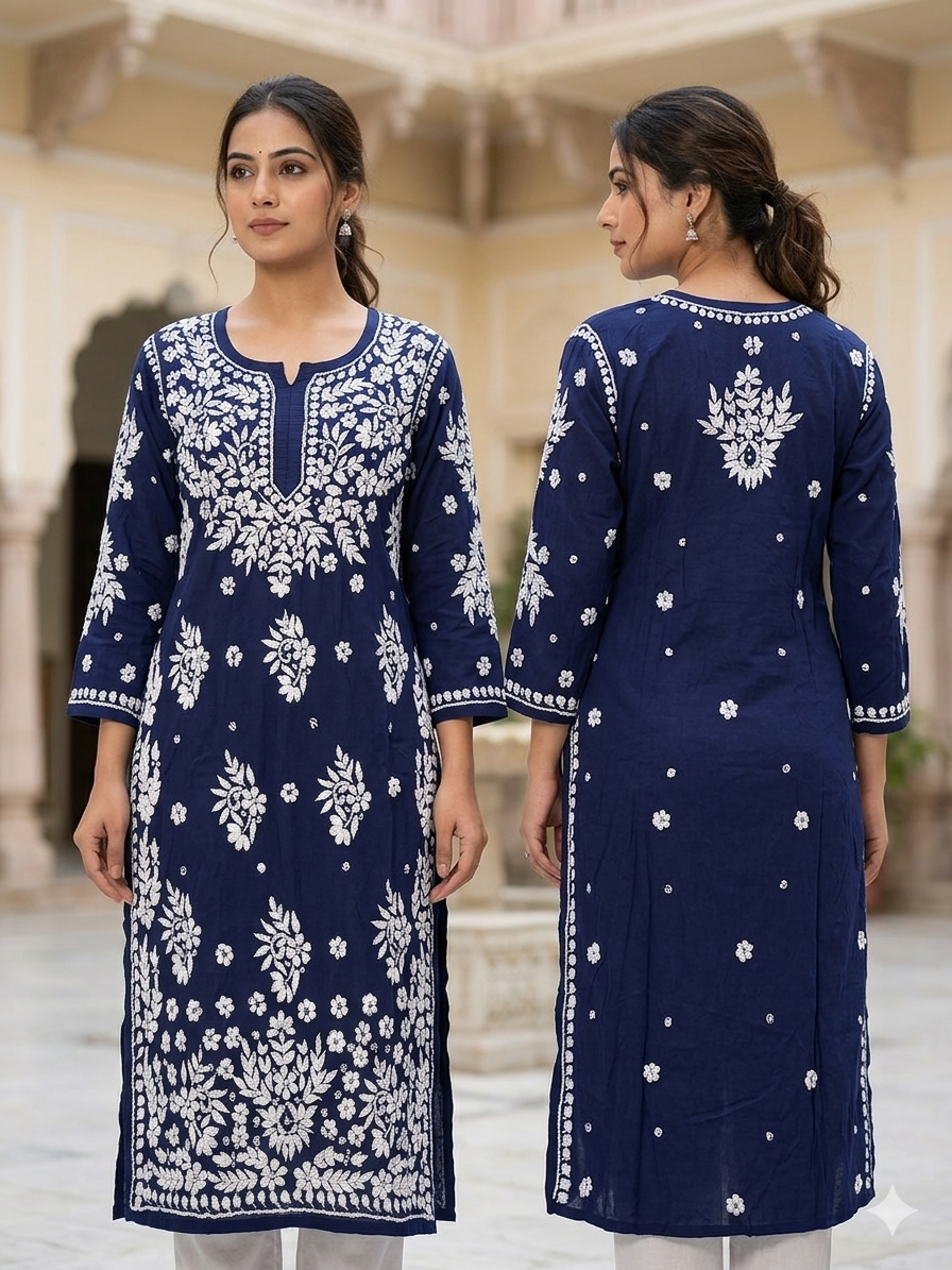 Premium Modal Chikankari Kurti