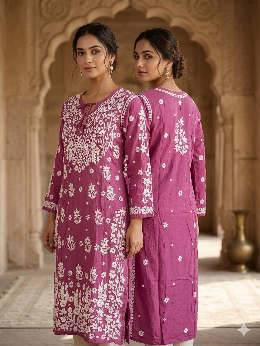 Premium Modal Chikankari Kurti