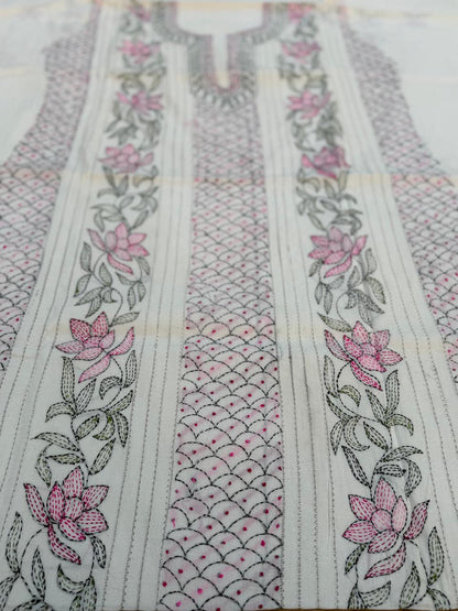 Chikonwala's Exclusive Hand Embroidered Bedding Kantha Dress