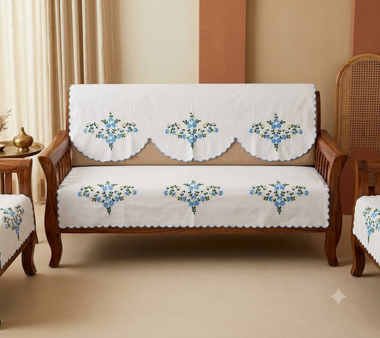 Hand Embroidered Sofa Cover (3+1+1 Seater)