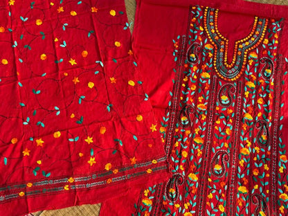 Chikonwala's Exclusive Hand Embroidered Fulkari Dress