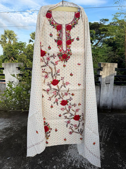 Chikonwala's Exclusive Hand Cord Rose Embroidered Dress