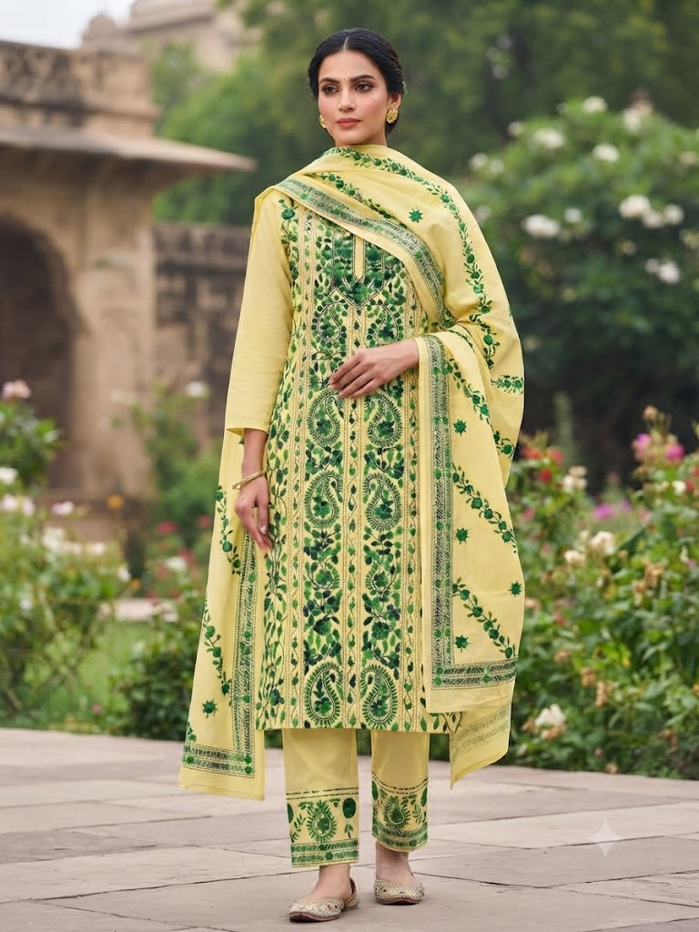 Chikonwala's Exclusive Hand Embroidered Fulkari Dress