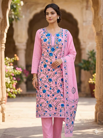 Chikonwala's Exclusive Hand Embroidered Fulkari Dress