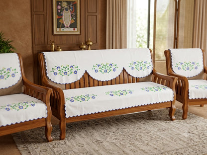 Hand Embroidered Sofa Cover (3+1+1 Seater)
