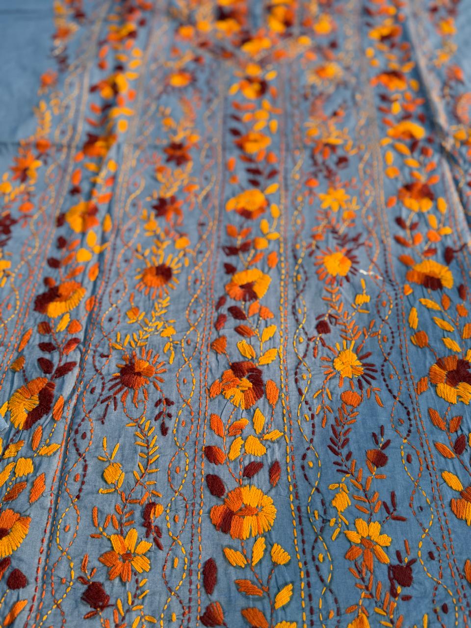 Chikonwala's Exclusive Hand Embroidered Fulkari Dress