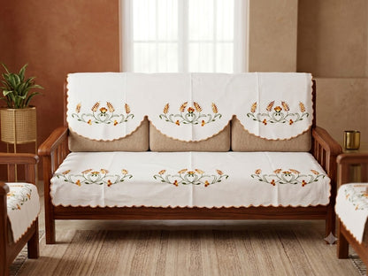 Hand Embroidered Sofa Cover (3+1+1 Seater)