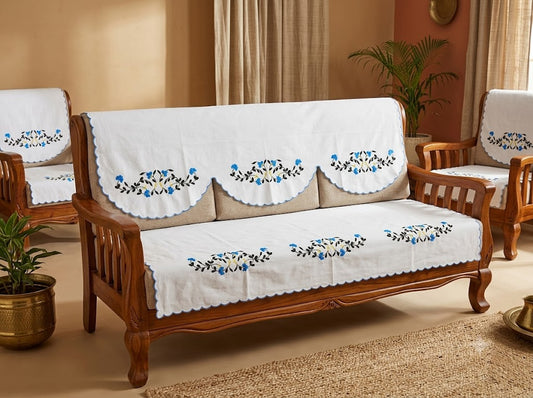 Hand Embroidered Sofa Cover (3+1+1 Seater)