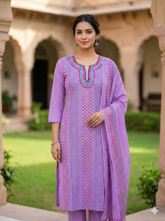 Chikonwala's Exclusive Hand Embroidered Fulkari Dress