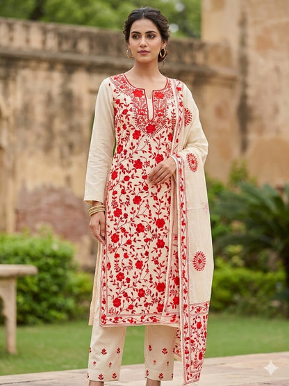 Chikonwala's Exclusive Hand Embroidered Fulkari Dress